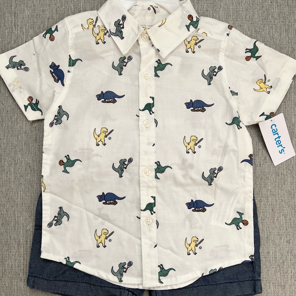Baby Boys 2pcs Dinosaur shorts set